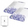 Etichette adesive in carta permanenti 105 x 99 mm 6 et/fg 100 fogli bianco Starline