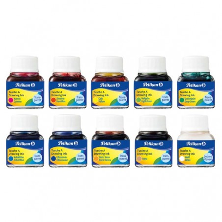 Inchiostro di china 523 colori assortiti 10ml Pelikan