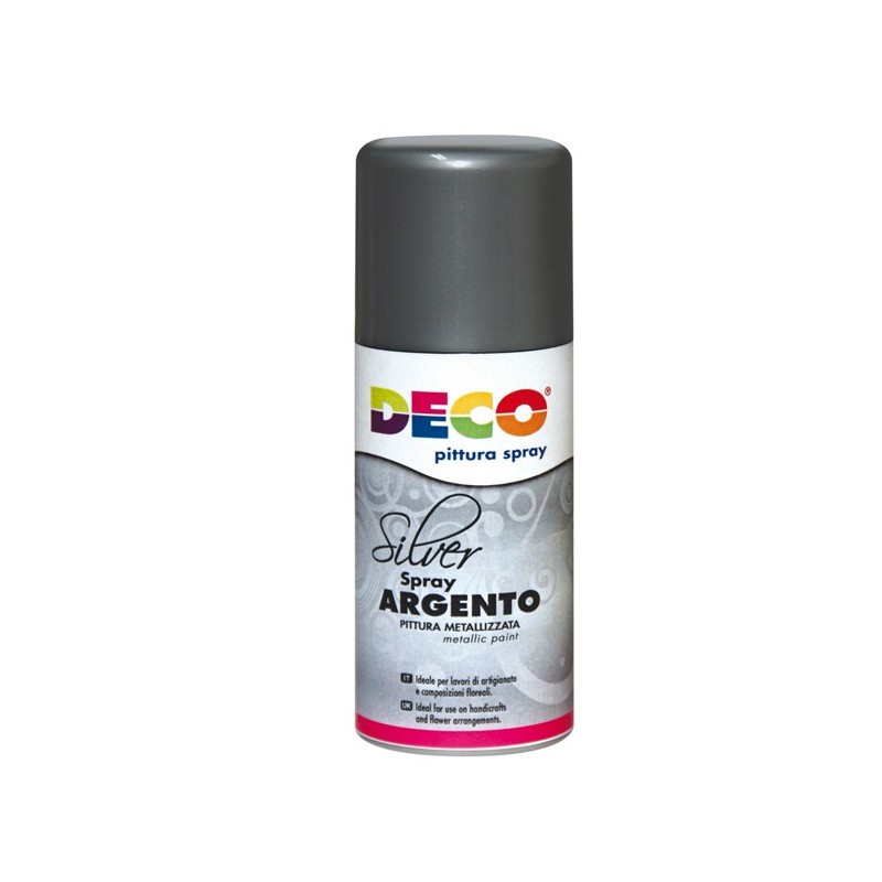 Vernice spray 150ml argento DECO