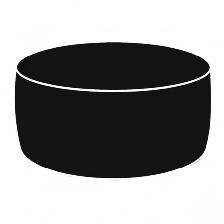 Pouf Ottoman 23 x 53 cm nero King Collection
