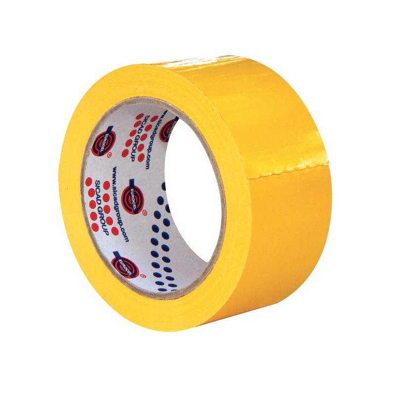 Nastro adesivo 350 5 cm x 66 m PVC giallo Eurocel